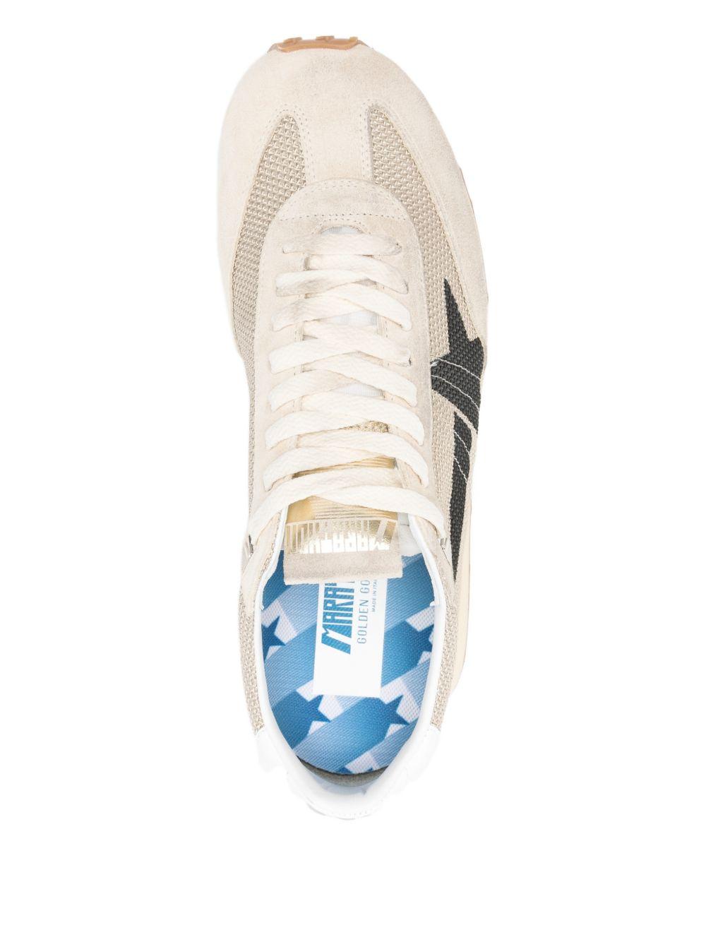 GOLDEN GOOSE Sneakers 'Marathon' grigie con stella nera 