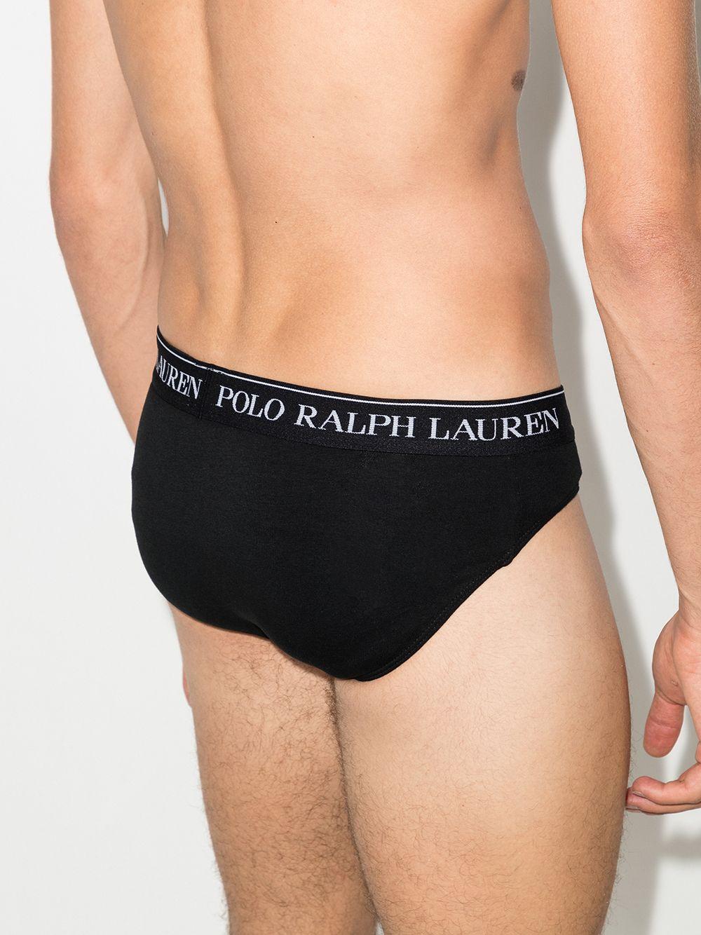POLO RALPH LAUREN Slip confezione da 3 in cotone nero 