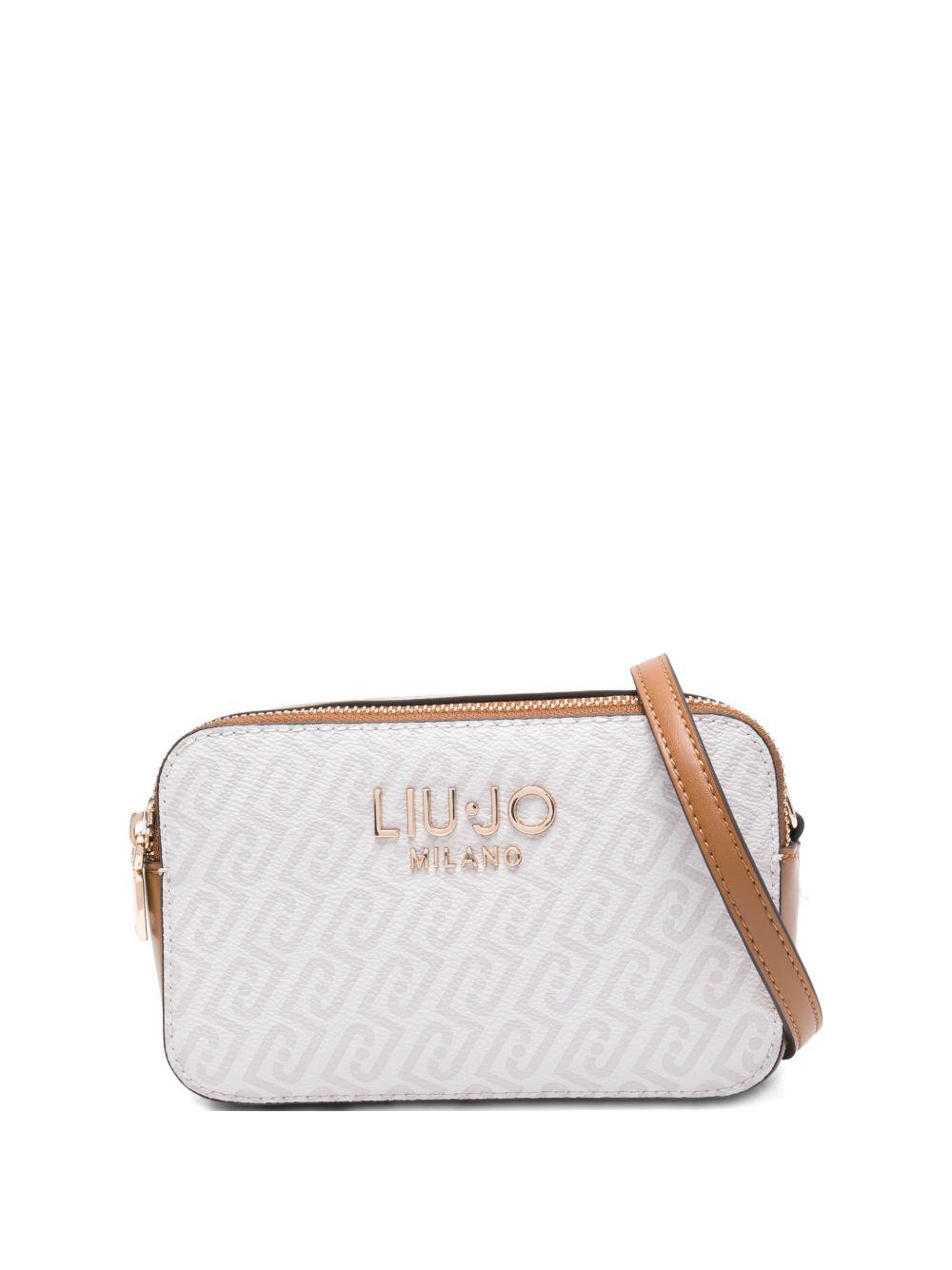 LIUJO Borsa a tracolla con placca logo dorata 