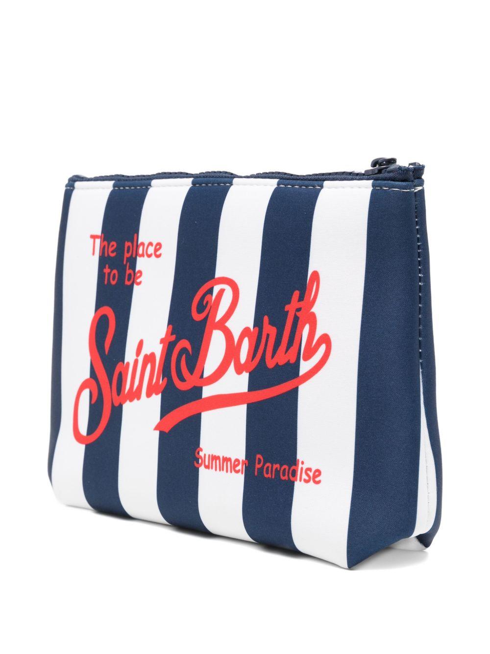MC2 SAINT BARTH Pochette Aline a righe blu e bianche 