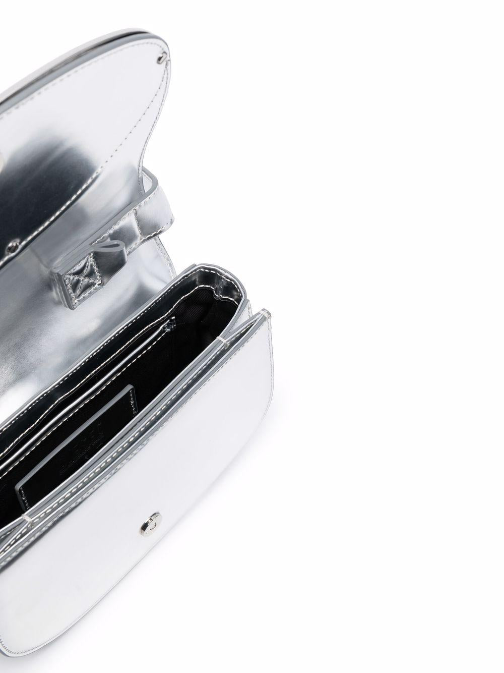 DIESEL Borsa '1DR' in nappa argento 