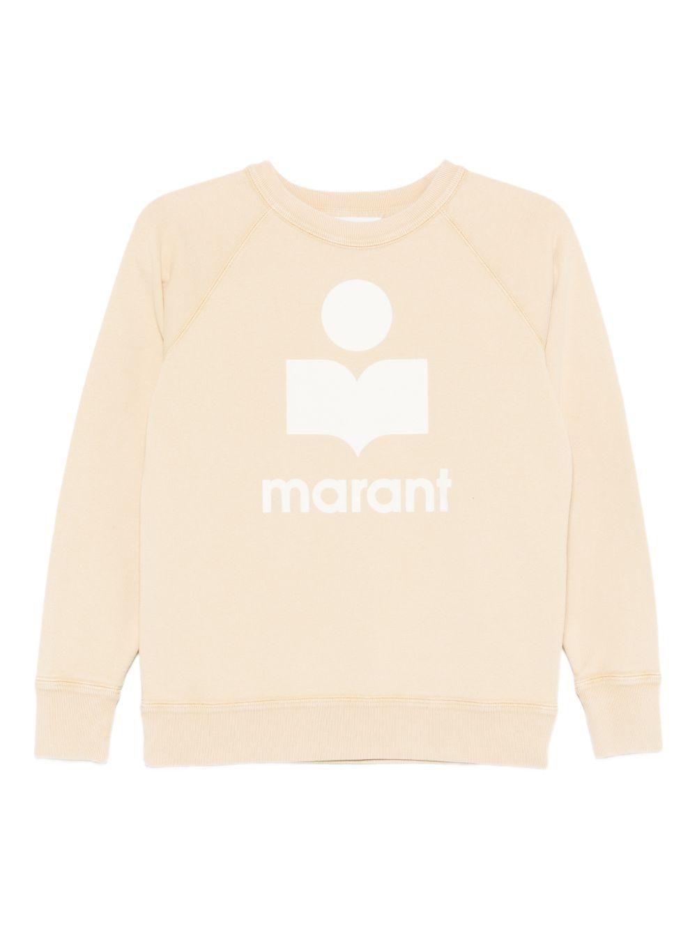 MARANT ETOILE Felpa gialla con logo cucito 