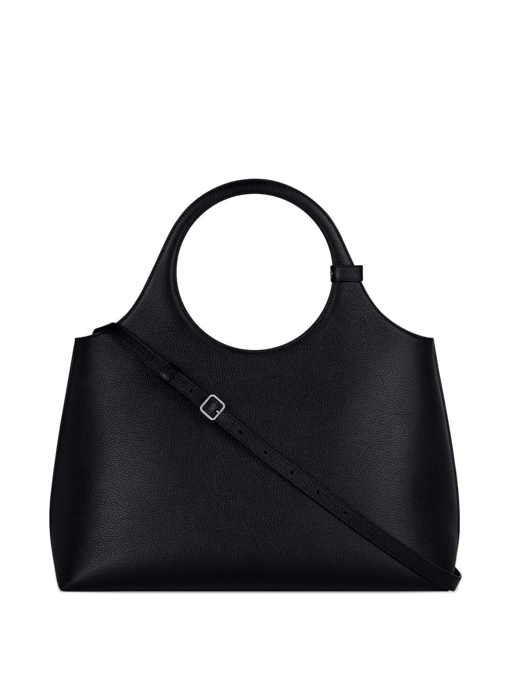 COURREGES Borsa shopping nera con logo 