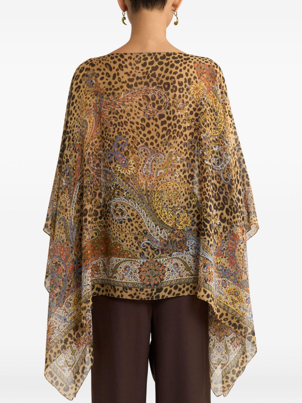 ETRO Poncho in seta 