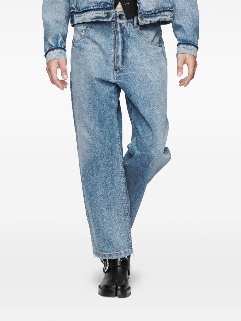 MAISON MARGIELA Jeans blu con orlo grezzo 