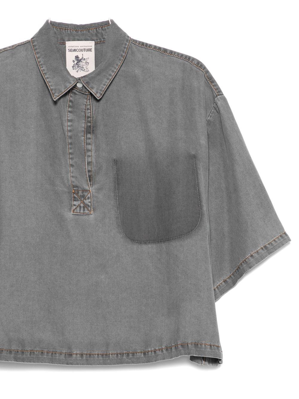 SEMICOUTURE Camicia Shana grigio scuro 