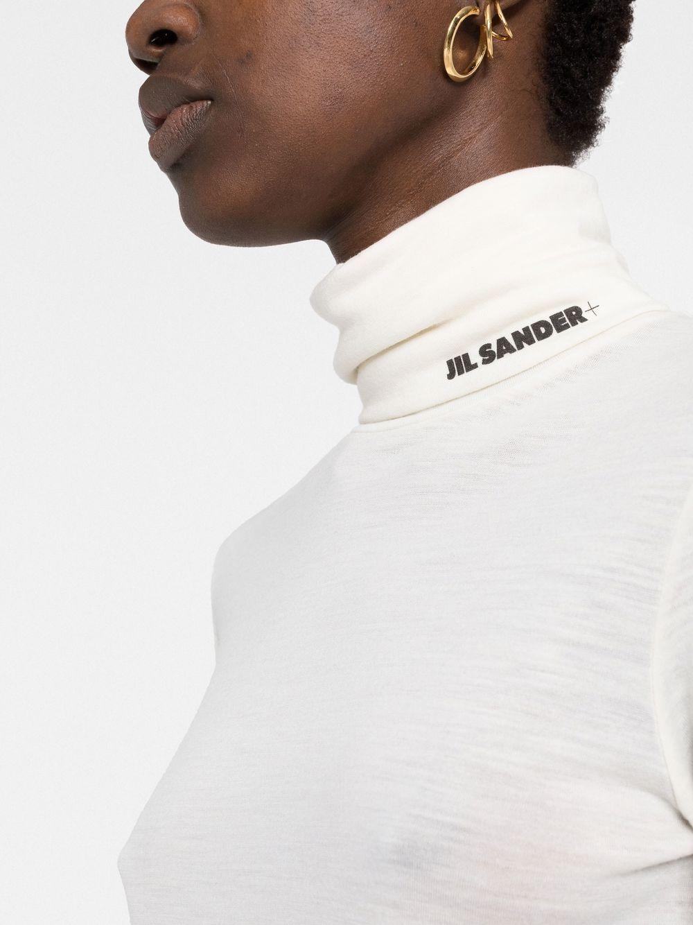 JIL SANDER Maglia a collo alto bianca 