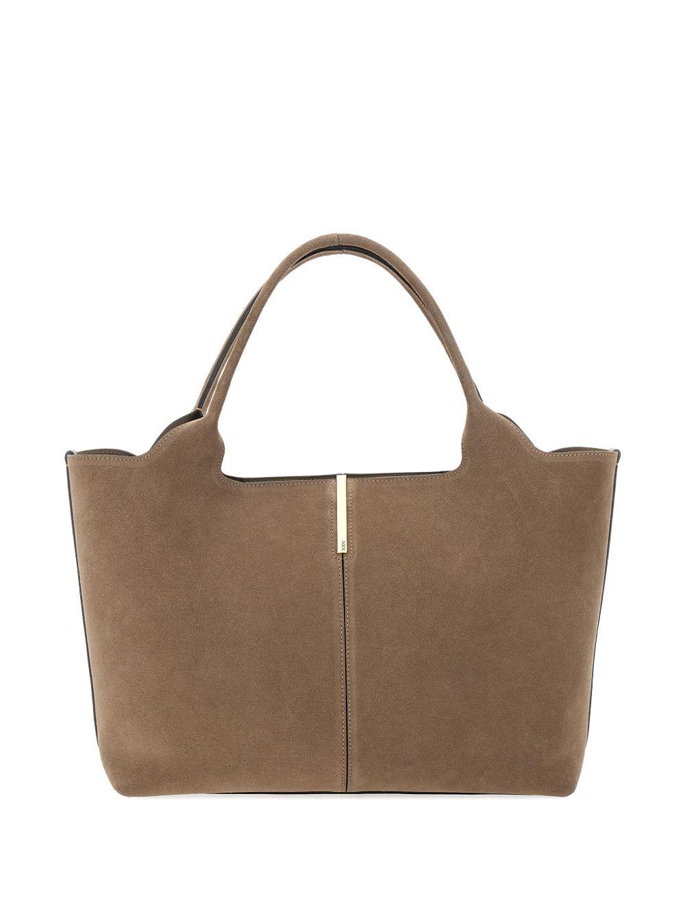 TODS Borsa shopping in suede marrone 