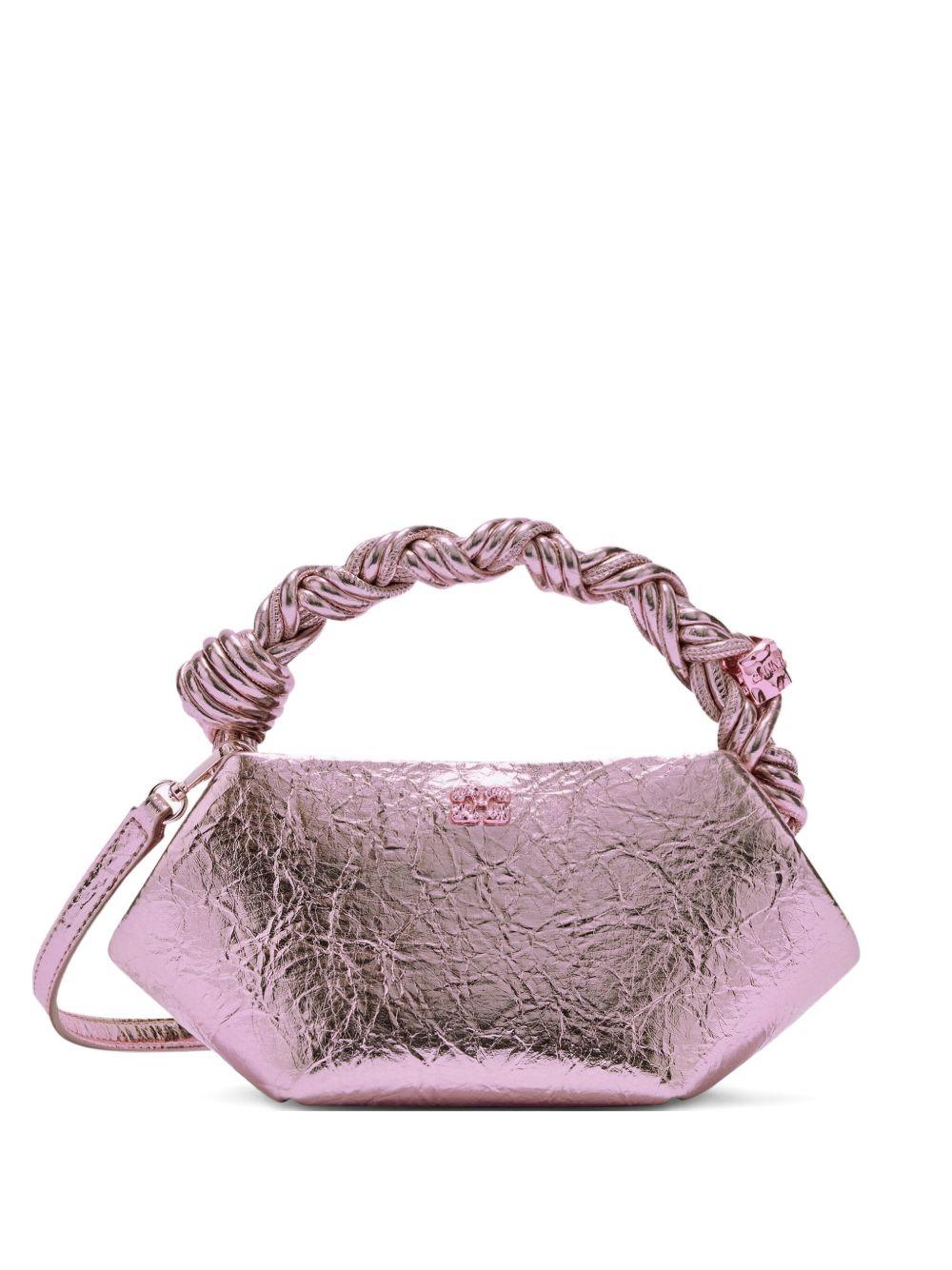 GANNI Borsa Metallic Mini Bou rosa 