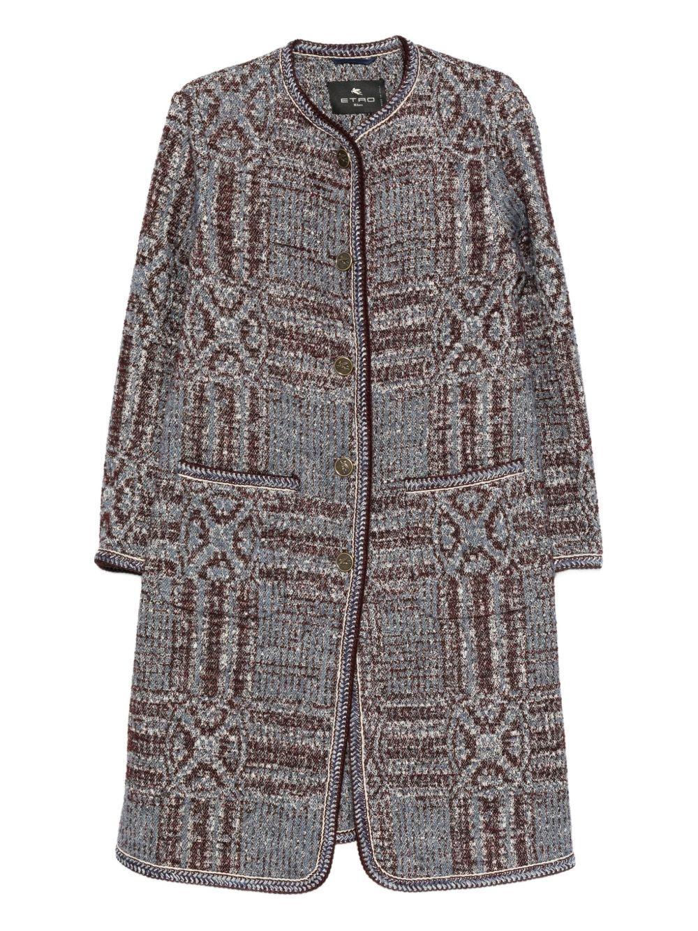 ETRO Cappotto monopetto jacquard 