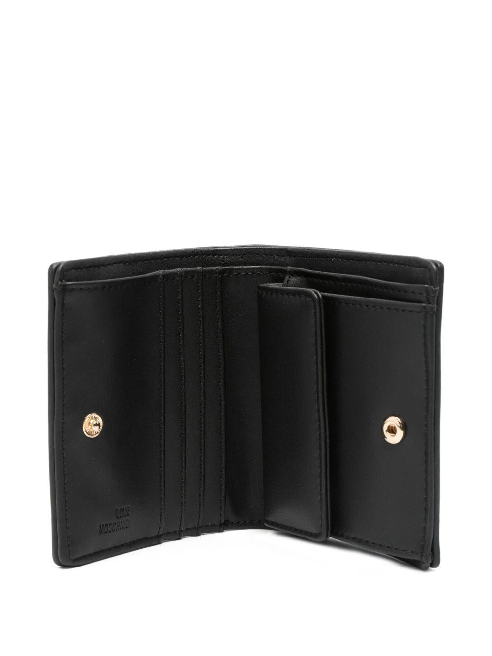 LOVE MOSCHINO Portafoglio matelassé nero 