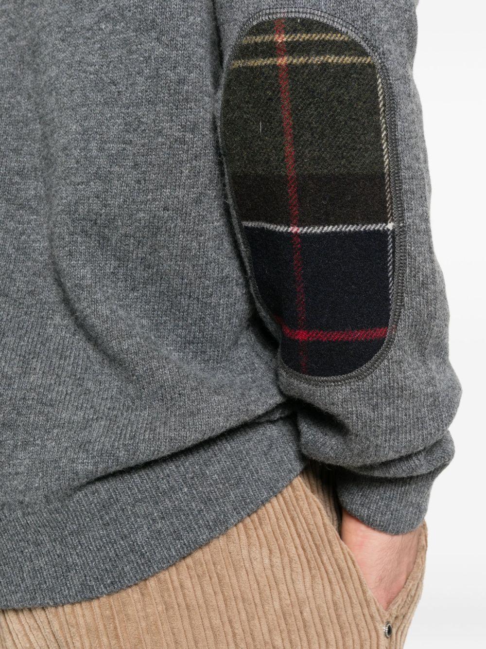 BARBOUR Maglione girocollo in lana grigia 