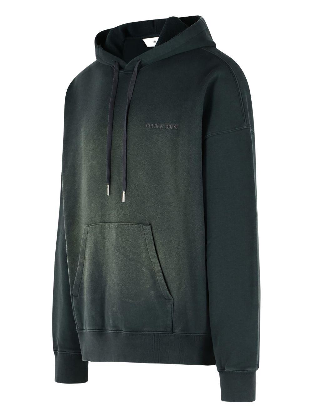 GOLDEN GOOSE Felpa in cotone nera 