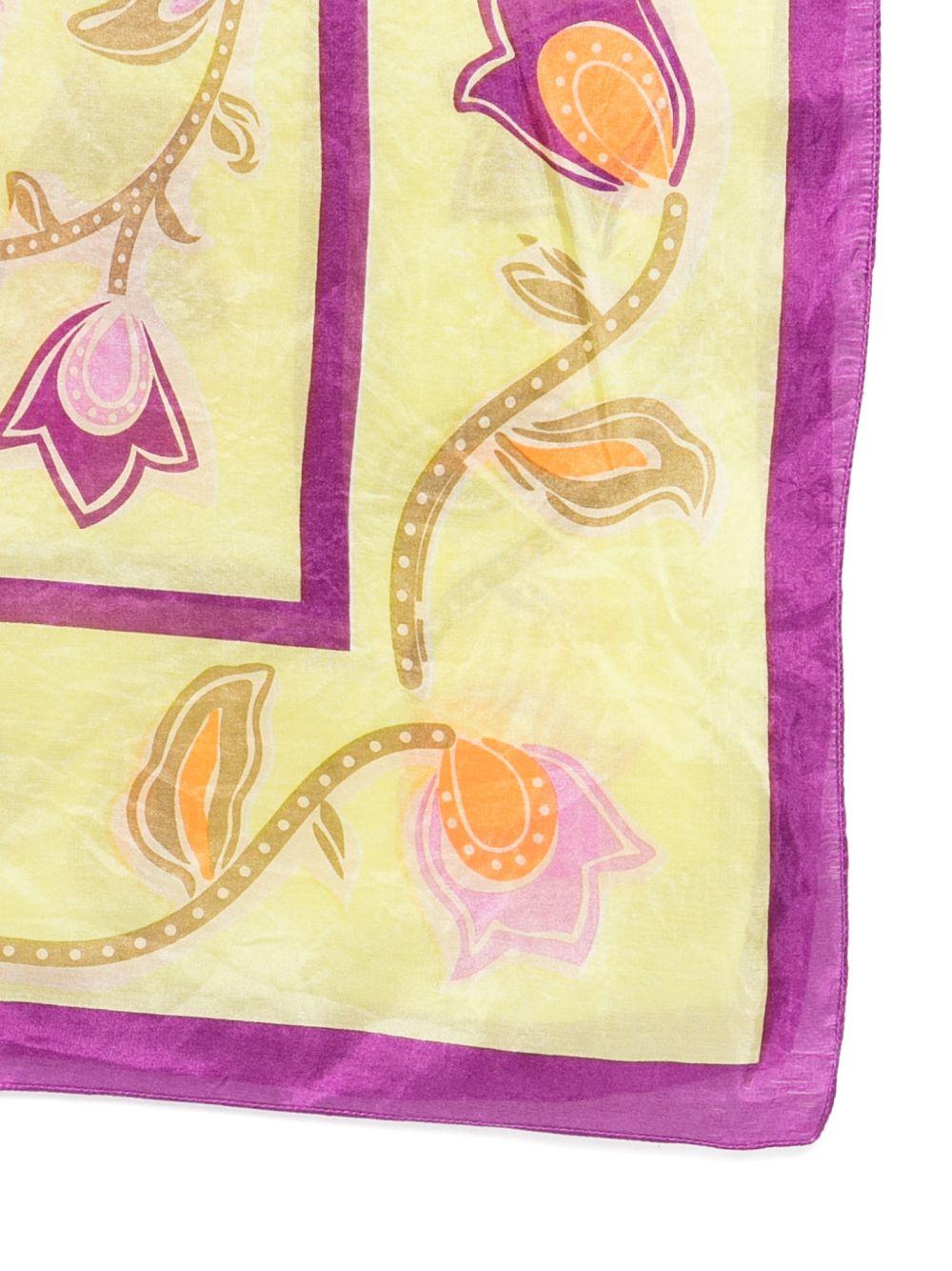 SGOMBERO CANTINE Foulard Bilancia in seta con stampa floreale 