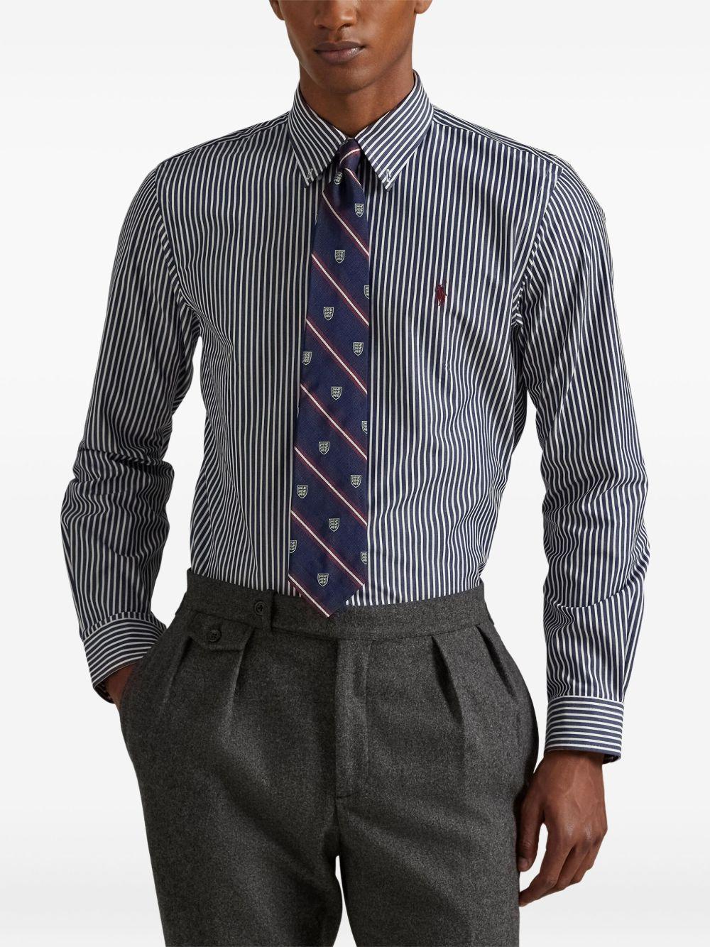 POLO RALPH LAUREN Camicia a righe blu navy e bianco 