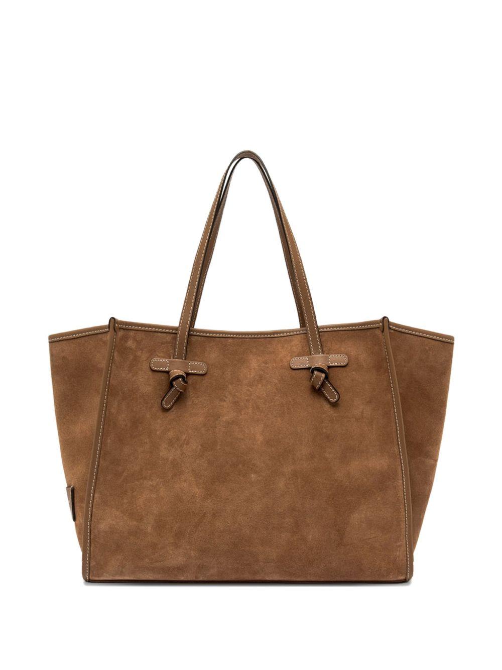 GIANNI CHIARINI Borsa shopping Marcella in camoscio marrone 