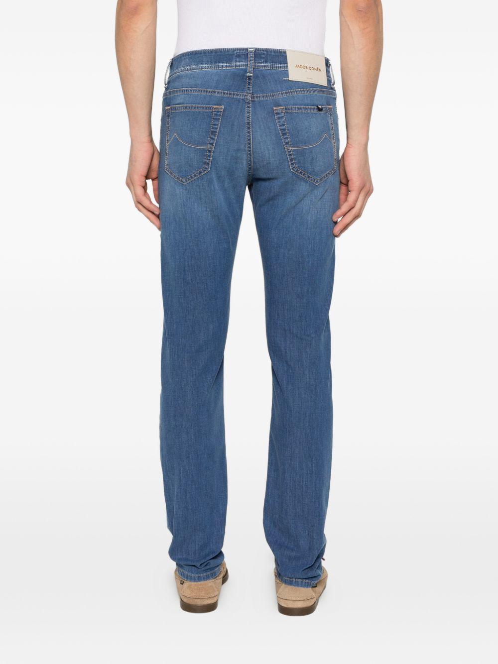 JACOB COHEN Jeans skinny in blu denim con fazzoletto 