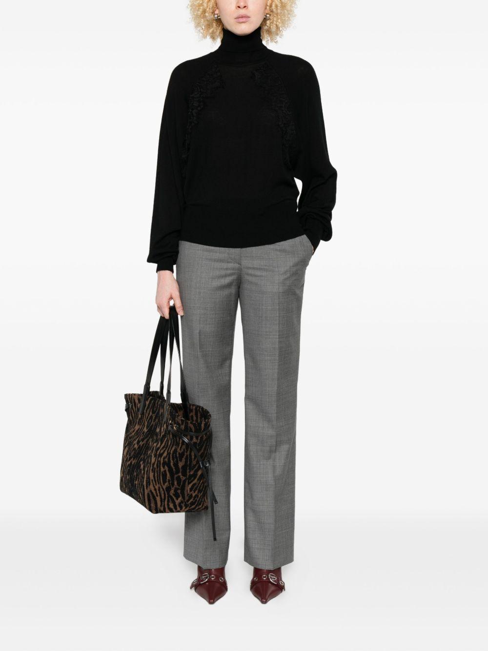 LIUJO Maglia nera con collo alto 