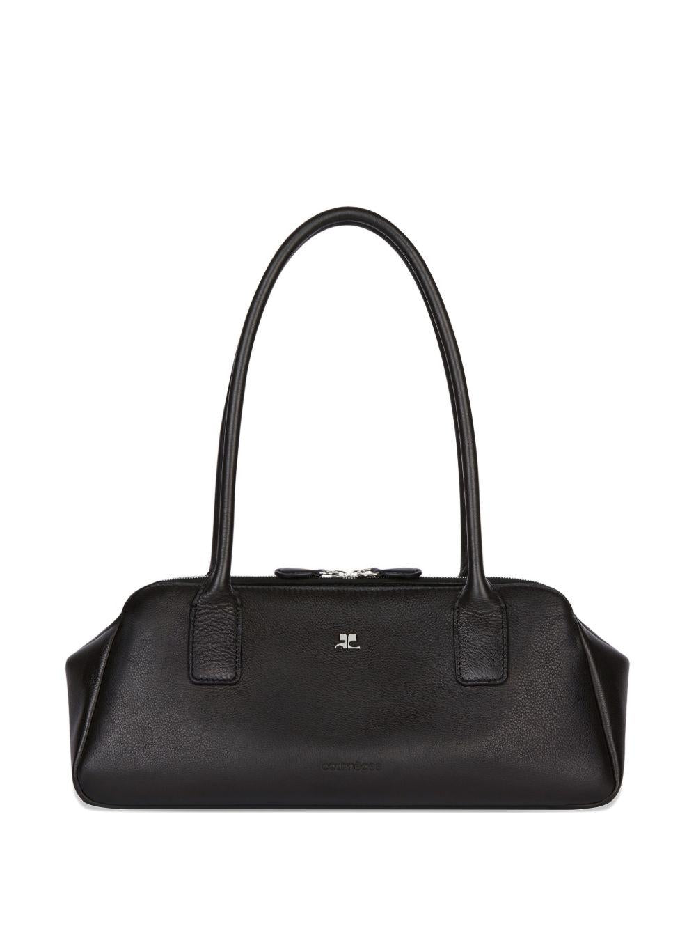 COURREGES Borsa a spalla in pelle nera 