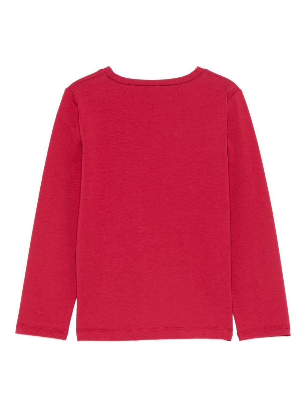 LIUJO Maglione rosso con dettaglio logo sul petto 