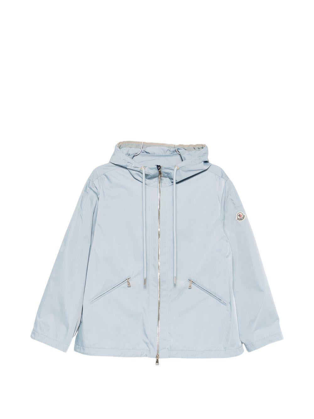 MONCLER Giacca Cassiopea azzurra con cappuccio 