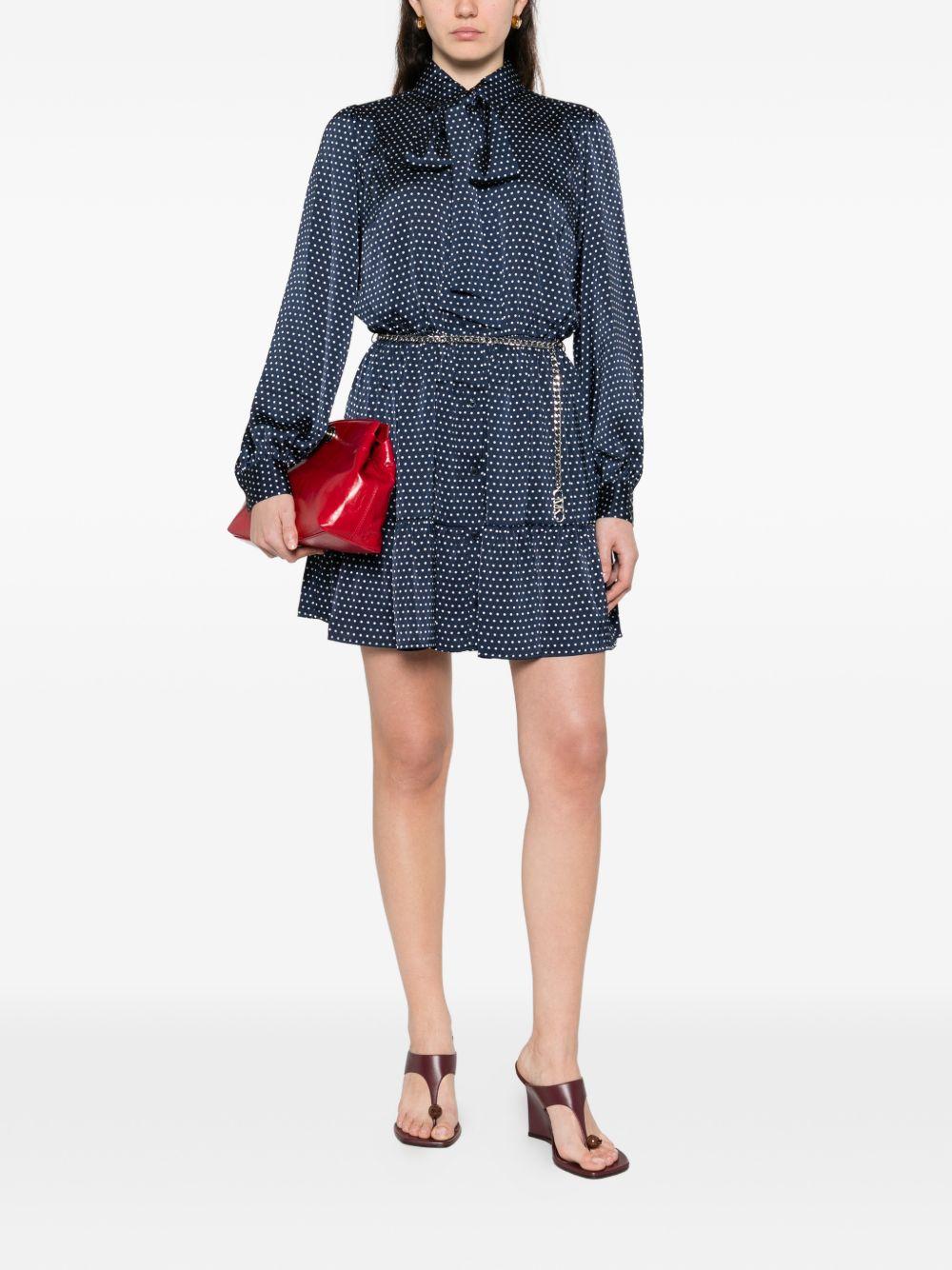 MICHAEL KORS Abito corto blu navy a pois 