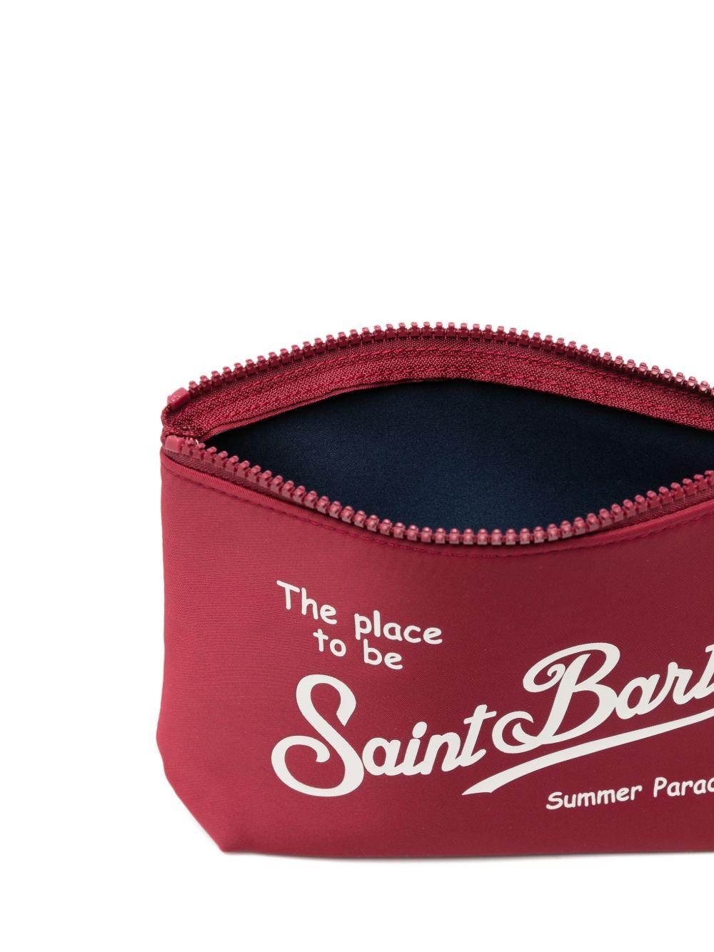 MC2 SAINT BARTH Pochette Aline in nylon rosso scuro 