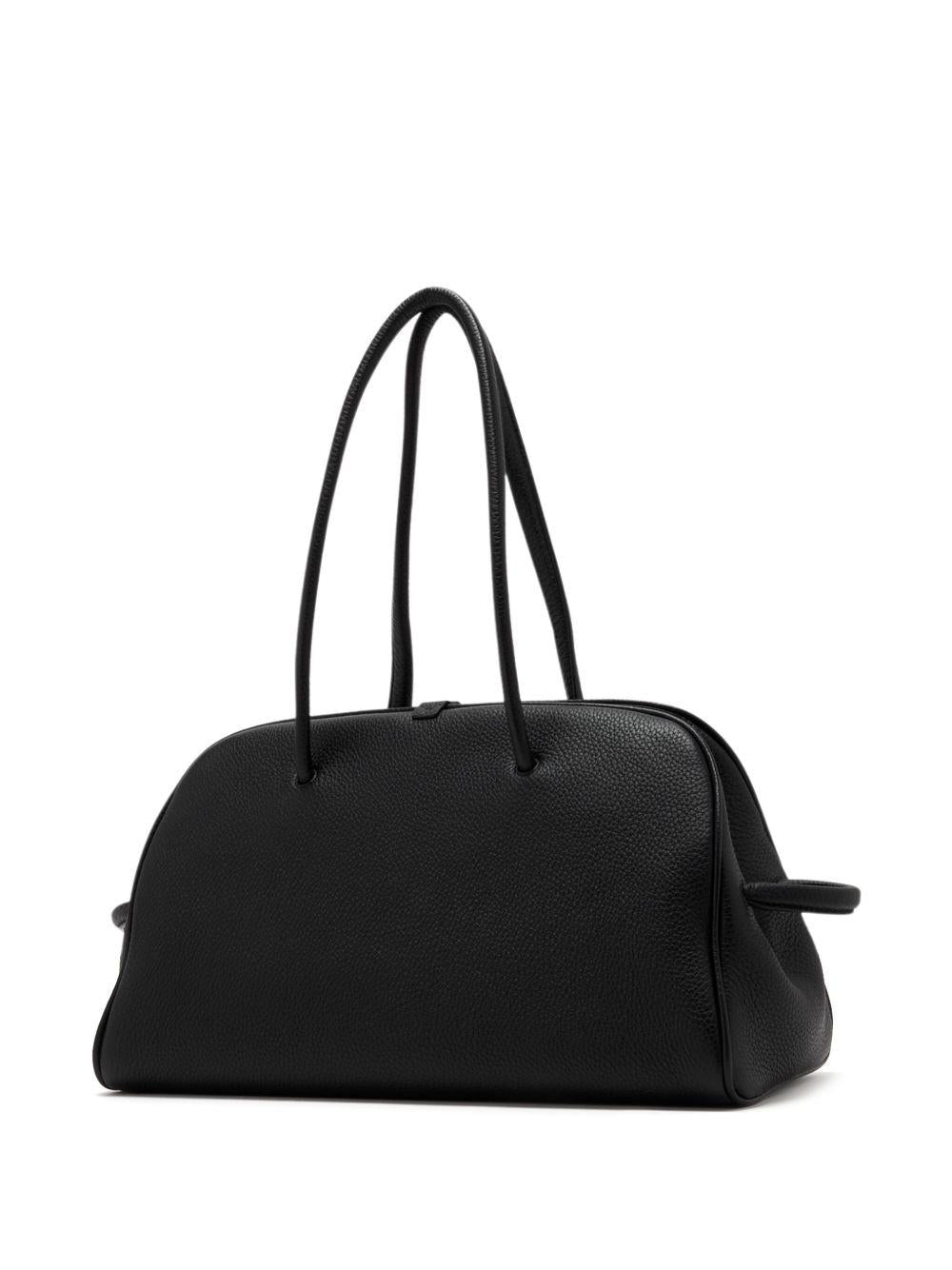 JACQUEMUS Borsa Tourism nera in pelle di vitello con dettaglio fiocco 