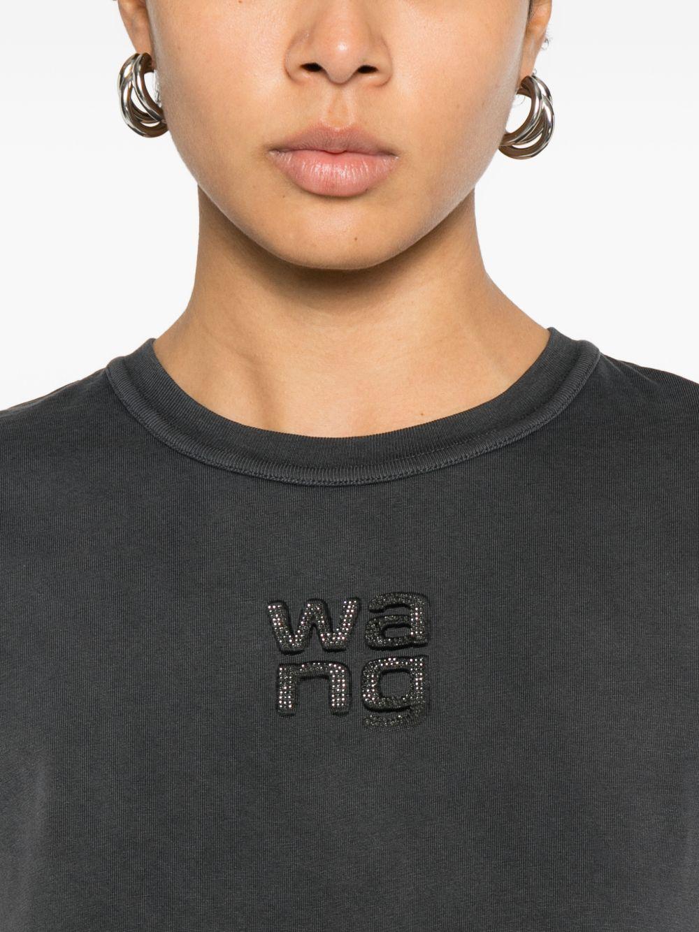 ALEXANDER WANG T-shirt slavata con logo 