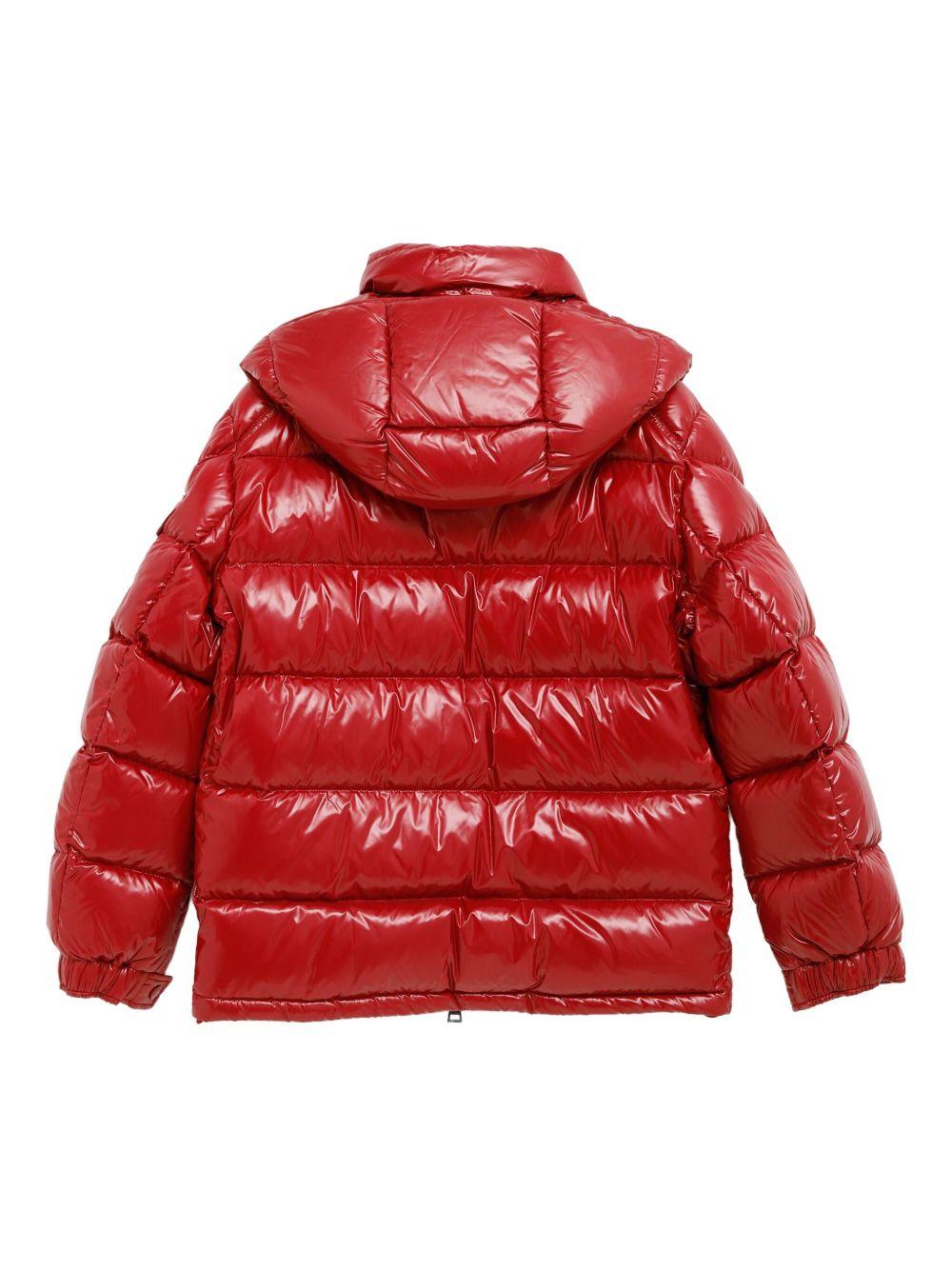 MONCLER Piumino 'Maire' con cappuccio rosso lucido 