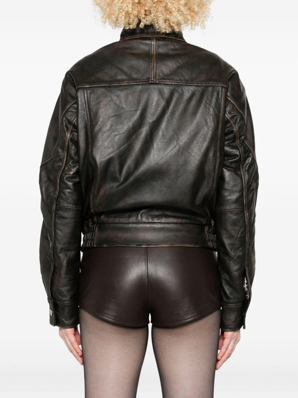 BLUGIRL Giacca in pelle marrone 