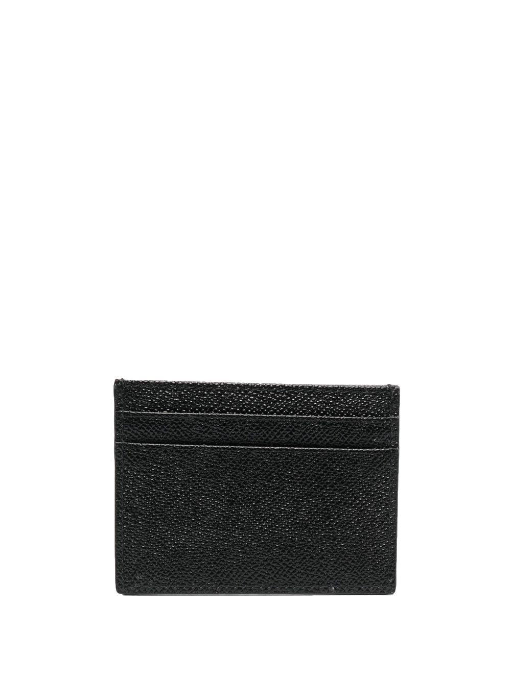 DOLCE e GABBANA Portacarte in pelle con targhetta 