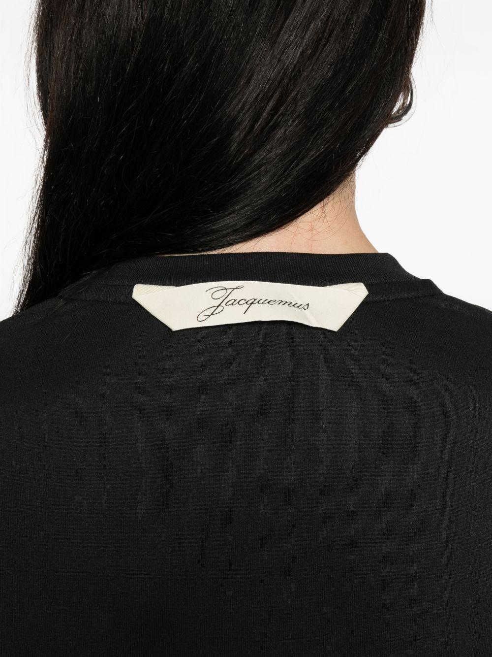 JACQUEMUS T-shirt a maniche corte nera 