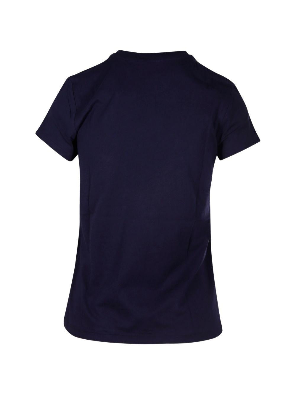POLO RALPH LAUREN T-shirt con logo Polo in cotone blu navy 