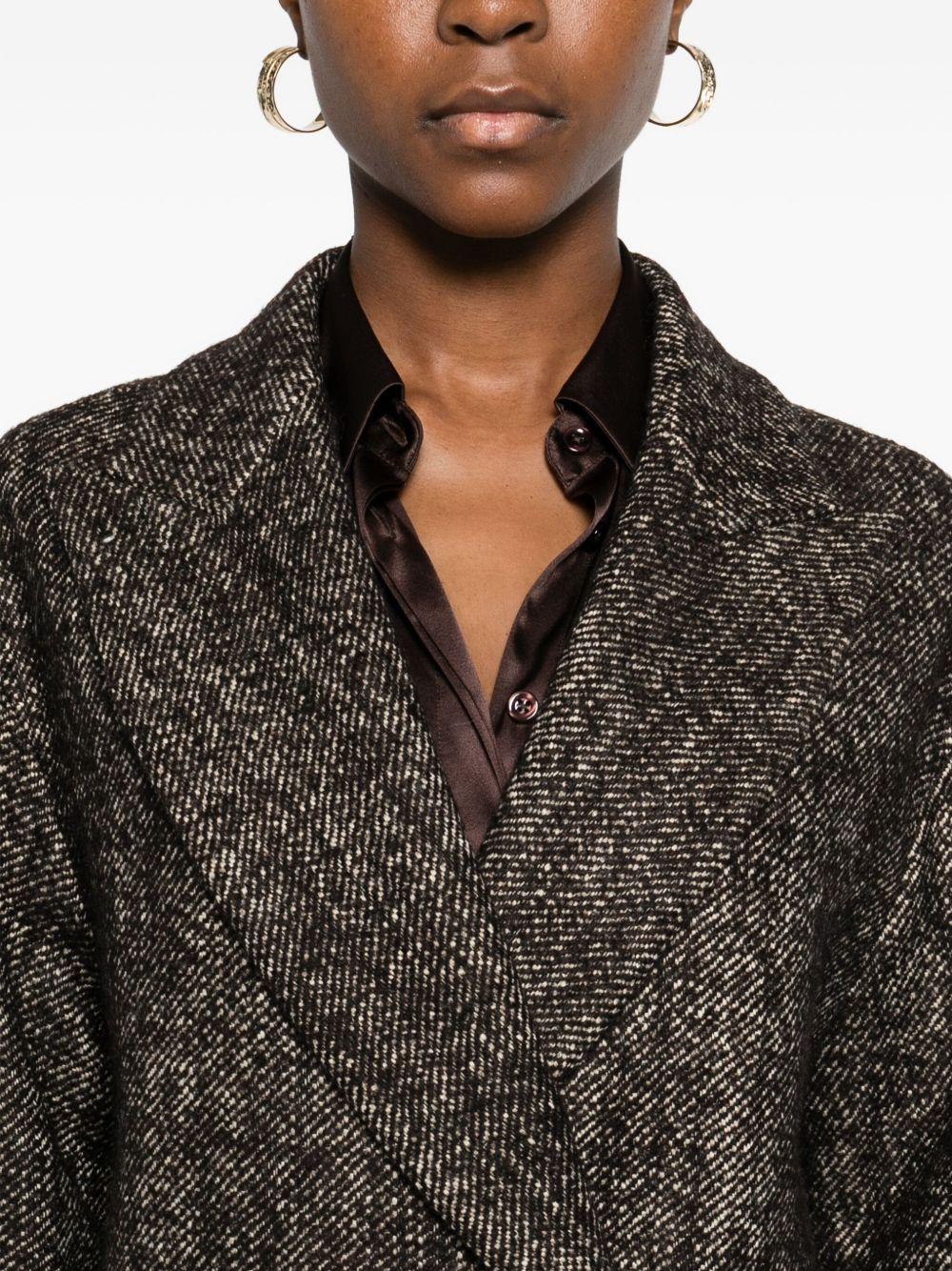 TAGLIATORE Cappotto marrone doppiopetto e revers classici 