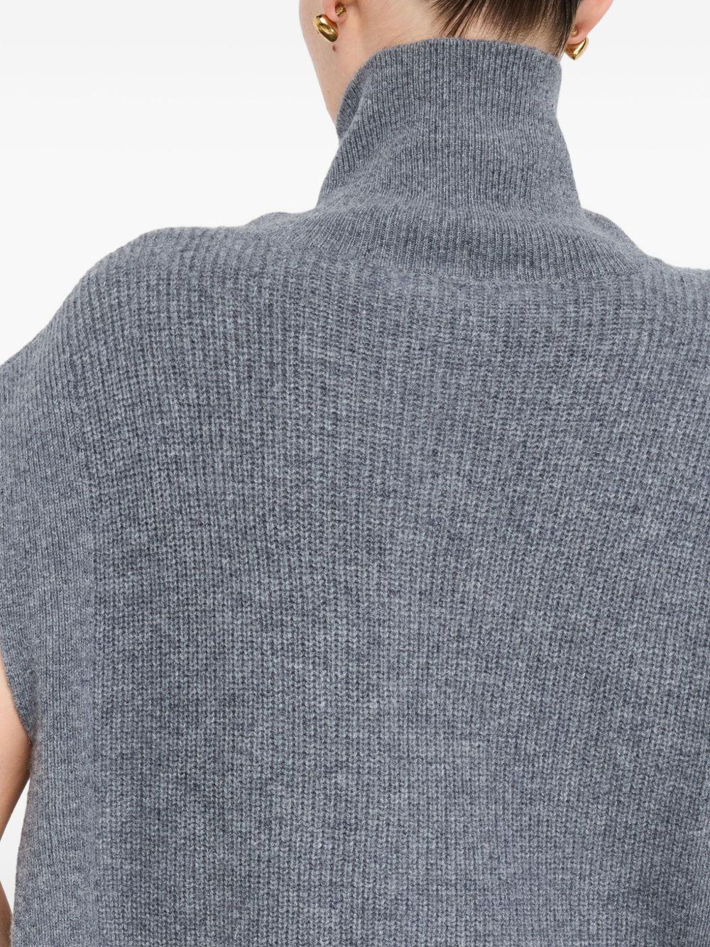 LIUJO Maglia di lana grigia con ricamo 